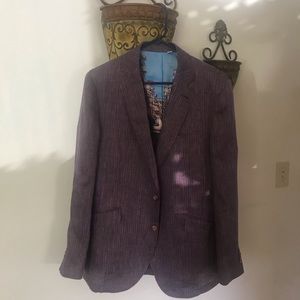 New w/tags Robert Graham Linen Double Vent Blazer.
